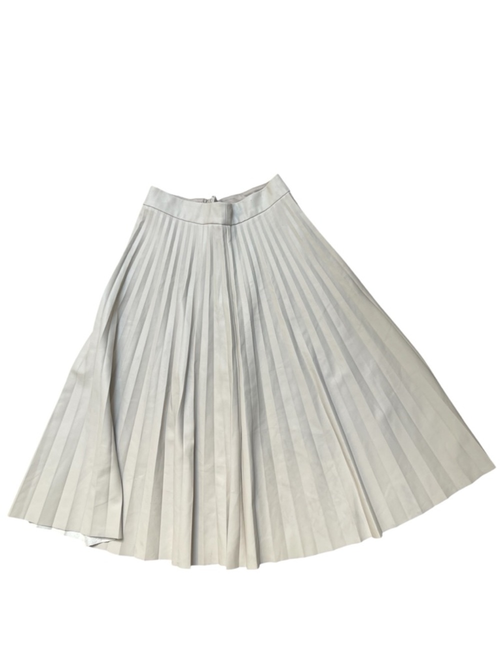 Dynamite Pleather Cream Pleated Circle Skirt